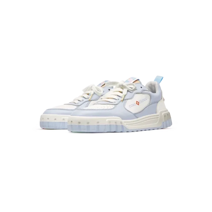 Mens Court White & Powder Blue Sneaker