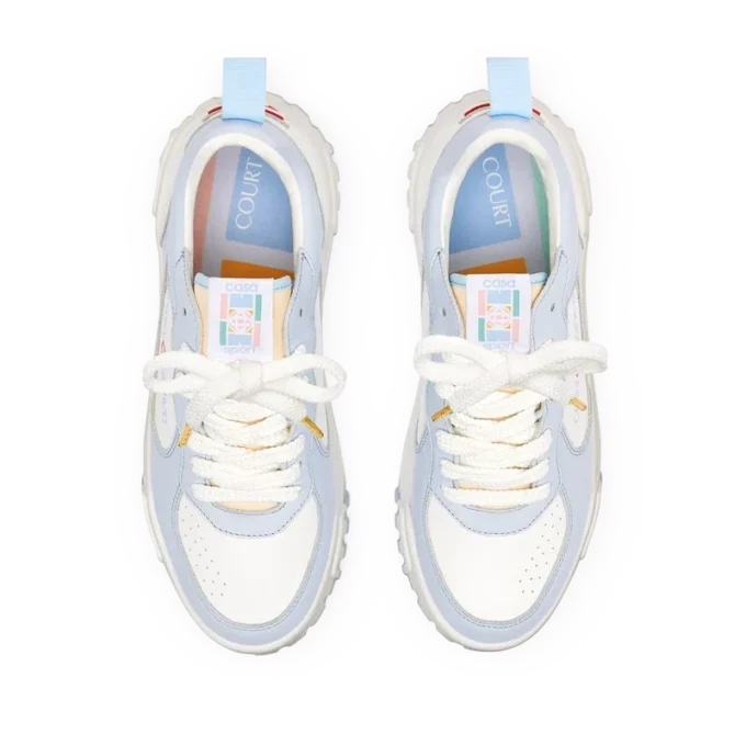 Mens Court White & Powder Blue Sneaker