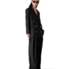 Wool Pinstripe Oversized Blazer