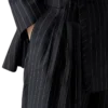 Wool Pinstripe Triple Pleat Tailored Trousers Wool Pinstripe Triple Pleat Tailored Trousers