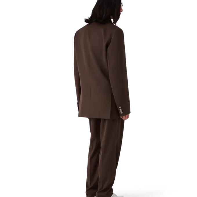 Wool Pleated Tailored Trousers