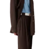 Wool Pleated Tailored Trousers
