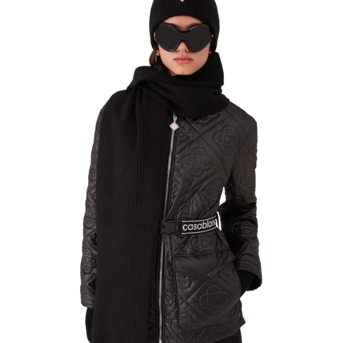 Wool Rib Ski Scarf