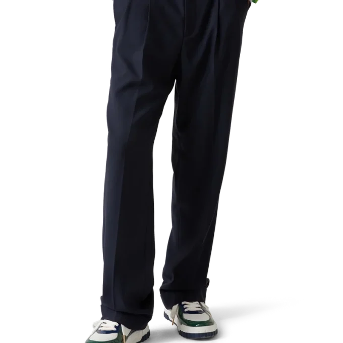 Wool Tailored Pleated Trousers
