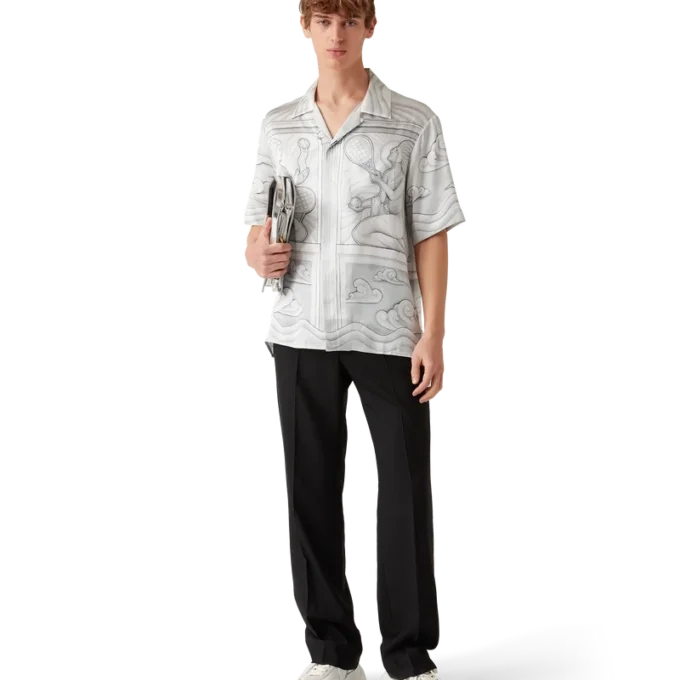 Sacred Stone Short Sleeve Silk Shirt