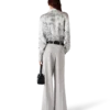 Wool Triple Pleat Tailored Trousers