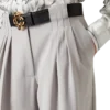 Wool Triple Pleat Tailored Trousers