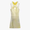Yellow Foil Printed Mini Dress